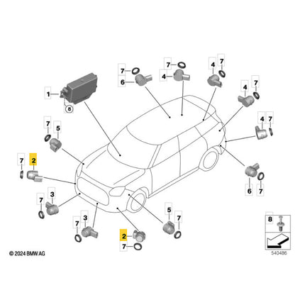 Sensor Estacionamento Mini Countryman JCW 2025 Dianteiro