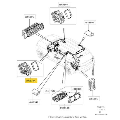 Difusor Moldura Ar Painel Range Rover Vogue 2014 Dianteiro Esquerdo