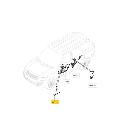 Chicote Porta Iluminação Range Rover Vogue 2014 Dianteiro Esquerdo