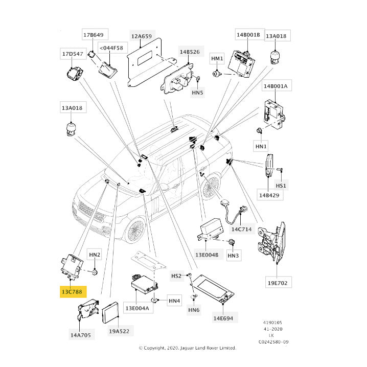Módulo Central Range Rover Vogue 2014 a 2017 Farol Xenon