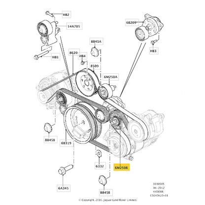 Polia Tensor Correia Range Rover 4.4 V8 Diesel 2014 80mm