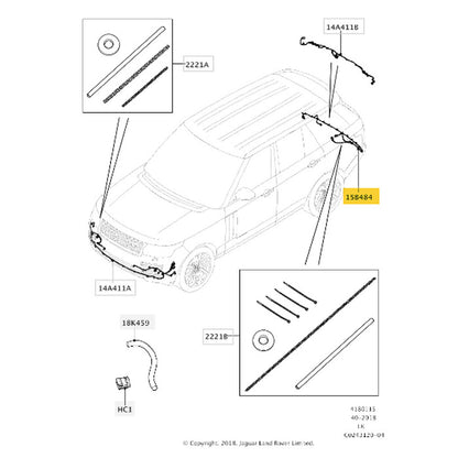 Chicote Sensor Estacionamento Range Rover Vogue 2014 Traseiro