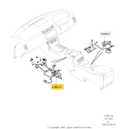 Chicote Elétrico Console Central Range Rover Vogue 2014 2015