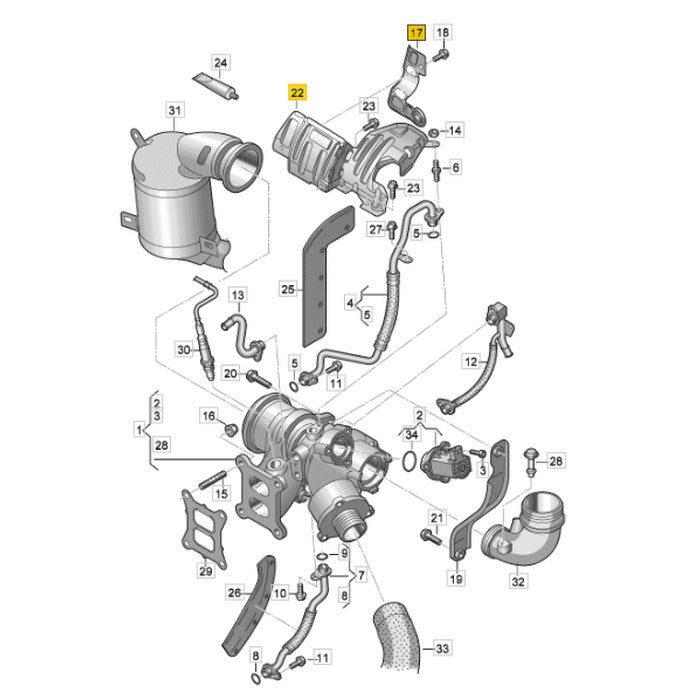 Defletor Calor Coletor Escape VW Tiguan Allspace 2024 2025