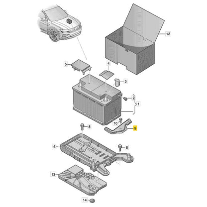 Suporte Bateria VW Tiguan Allspace 2021 2022 2023 2024 2025