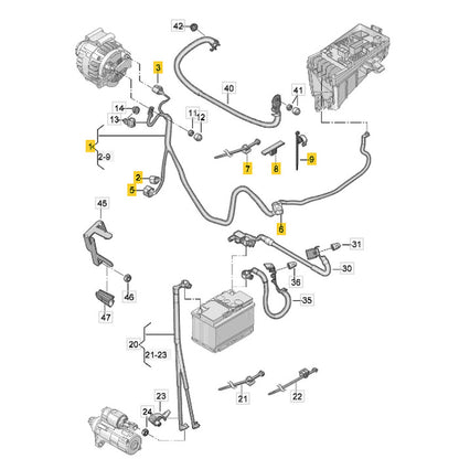 Chicote Alternador VW Tiguan Passat R-Line 2023 2024 2025