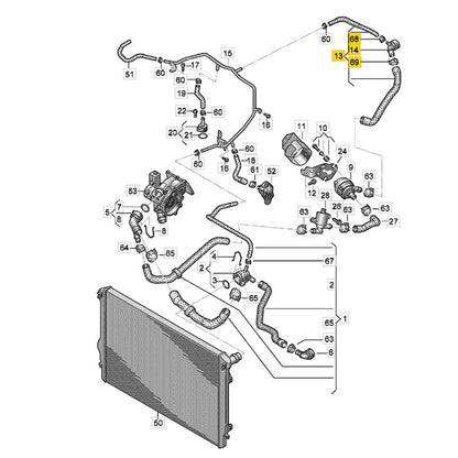 Mangueira Água Radiador VW Tiguan 2023 a 2025 5QN122157AE