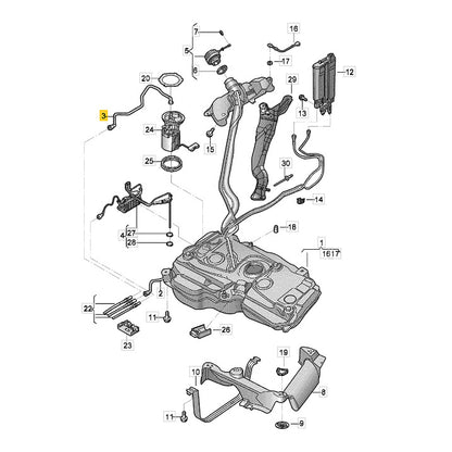 Mangueira Cano Combustível VW Tiguan 2023 a 2025 Bomba Tanque