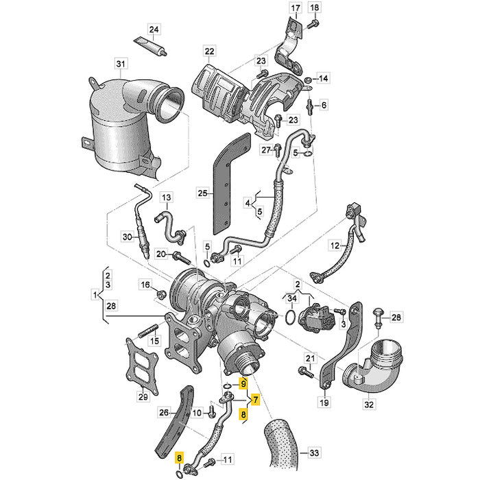 Mangueira Cano Óleo VW Tiguan 180cv 2023 a 2025 Turbina