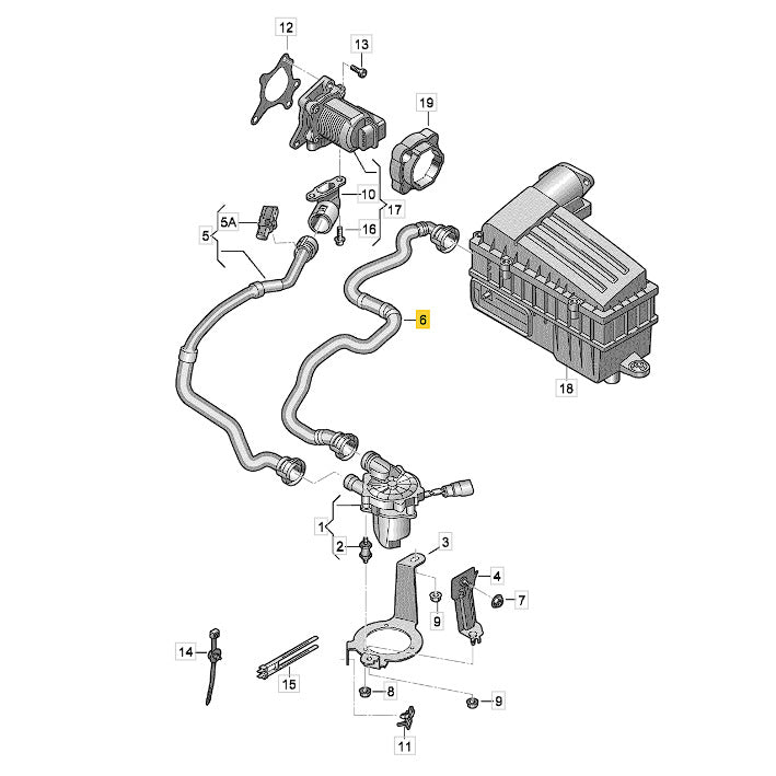 Mangueira Duto Ar VW Tiguan 180cv 2023 a 2025 Filtro Motor