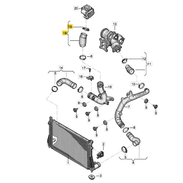 Mangueira Corpo Borboleta VW Tiguan 180cv 2023 a 2025 TBI