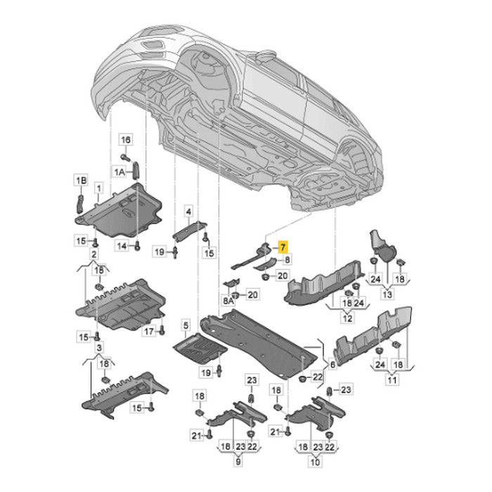 Defletor Tanque Combustivel VW Tiguan Allspace 2024 2025