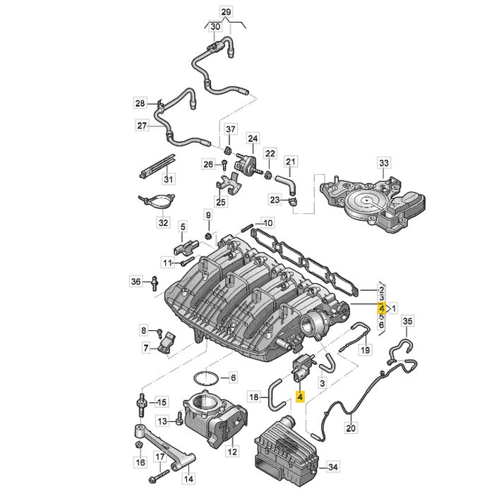 Sensor Válvula Coletor Admissão VW Tiguan R-Line 2024 2025
