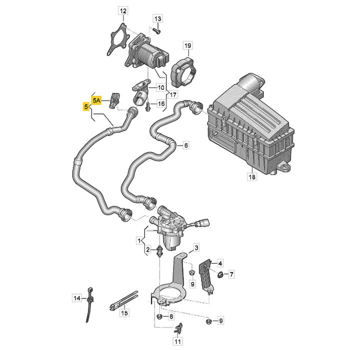 Tubo Ar Válvula EGR VW Tiguan R-Line 2022 2023 2024 2025
