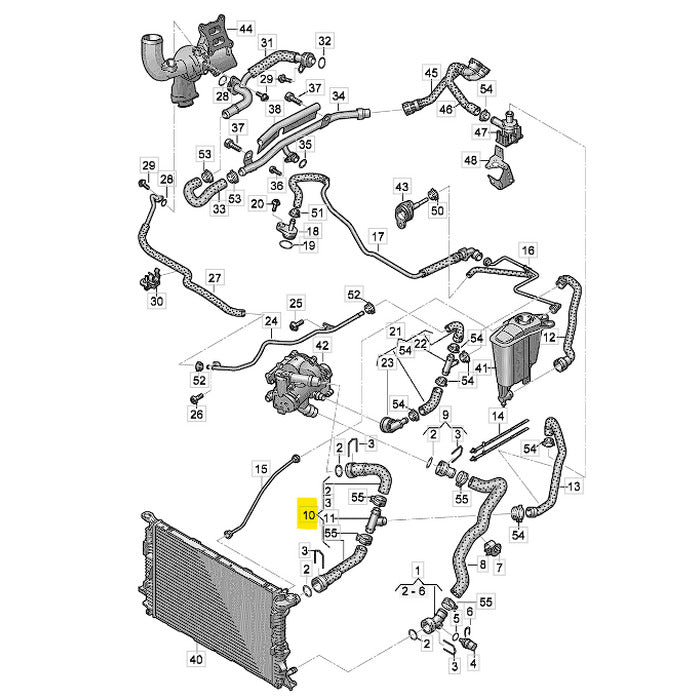 Mangueira Água Radiador Audi A4 A5 1.8 2015 2016 Superior