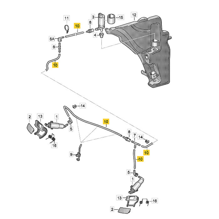 Mangueira Esguicho Farol Audi A4 A5 1.8 2015 2016 8T0955944
