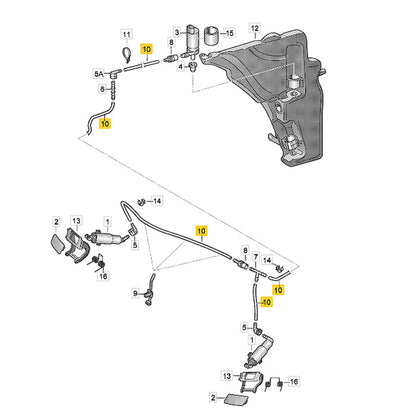 Mangueira Esguicho Farol Audi A4 A5 1.8 2015 2016 8T0955944