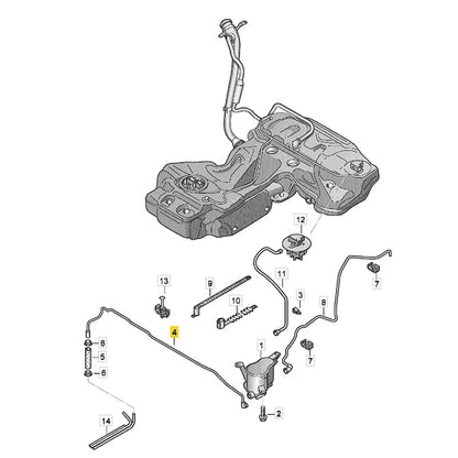 Mangueira Cano Canister Audi A4 A5 1.8 2015 2016 8K0201991AP