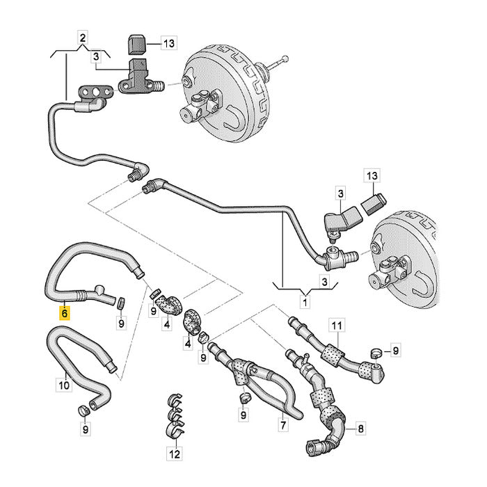 Mangueira Vácuo Audi A4 A5 1.8 170cv 2015 2016 8K0611931CP