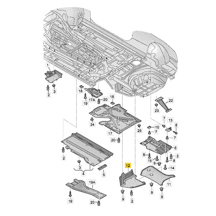 Protetor Assoalho Audi A4 2013 2014 2015 2016 Traseiro Esquerdo