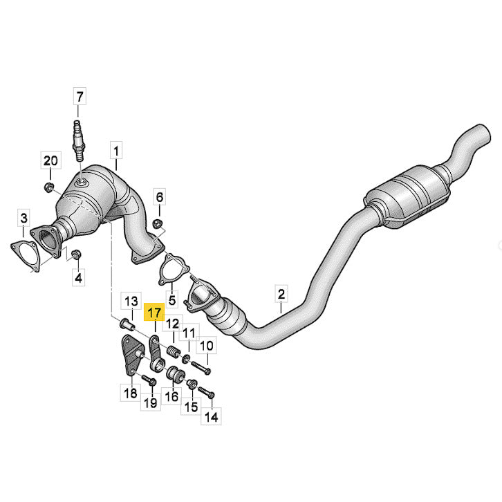 Suporte Catalisador Audi A4 B8 2013 2014 2015 2016 Coxim