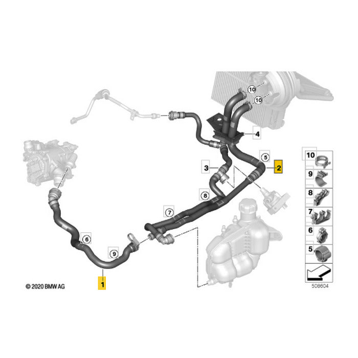 Mangueira Água Evaporadora BMW X2 2.0 192cv 2018 2019 2020