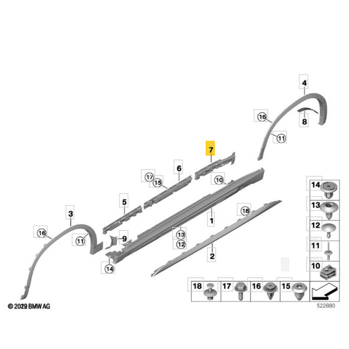 Guia Caixa Ar Spoiler BMW X2 M 2017 2018 Traseiro Direito