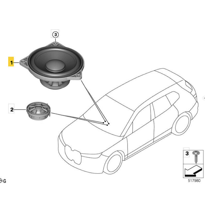 Alto Falante BMW iX I20 M60 2022 2023 2024 2025 Painel