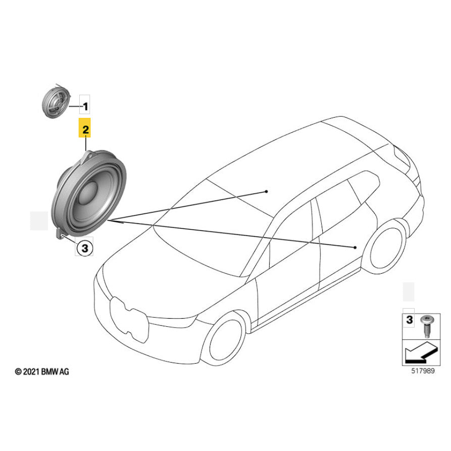 Alto Falante BMW iX I20 M60 2022 2023 2024 2025 Porta