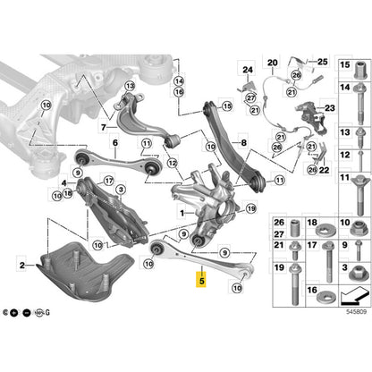 Braço Suspensão BMW iX I20 2022 2023 2024 2025 Traseiro