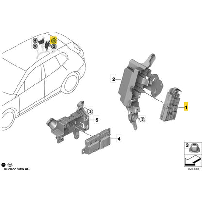 Caixa Fusiveis Interna BMW iX I20 M60 2022 a 2025 Porta Mala