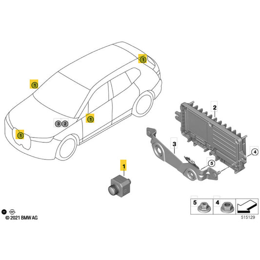 Câmera Estacionamento BMW iX I20 2022 2023 2025 Assistência