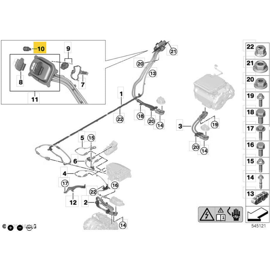 Comando Botão Desbloqueio BMW iX 2023 2024 2025 Carregador