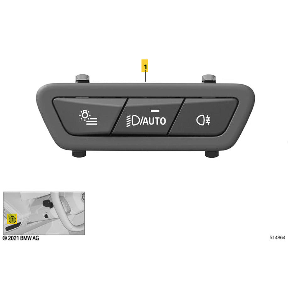 Comando Botão Luz Farol BMW iX I20 2022 2024 a 2025 5A49FF0