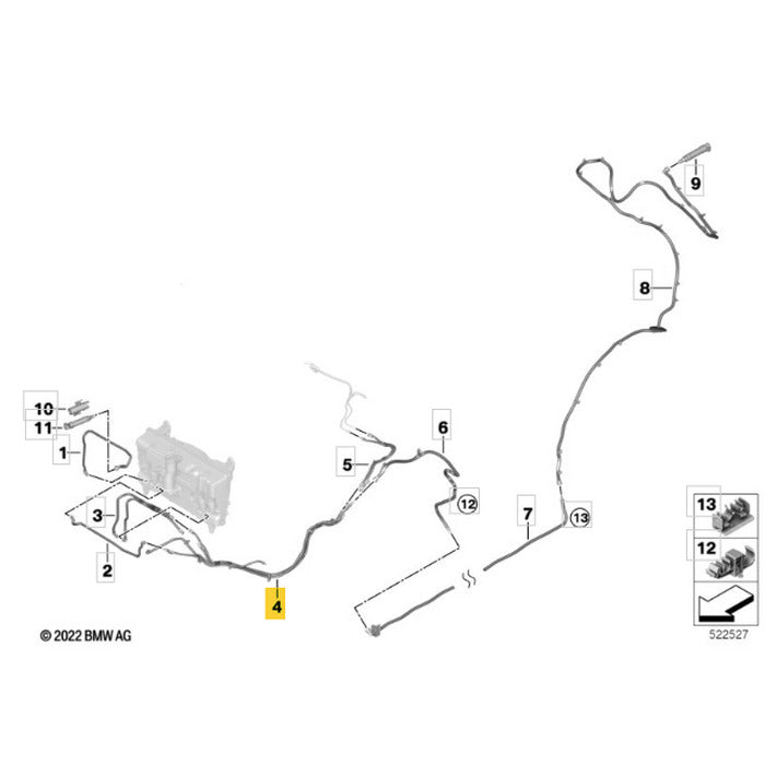 Mangueira Esguicho Brucutu BMW iX I20 2022 2023 2024 2025