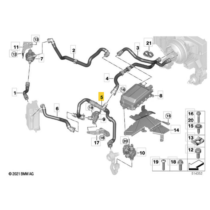 Mangueira Arrefecimento Motor Elétrico BMW iX 2023 2024 2025