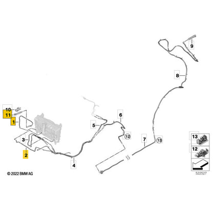 Mangueira Esguicho Brucutu BMW iX I20 M60 2024 2025 Conjunto