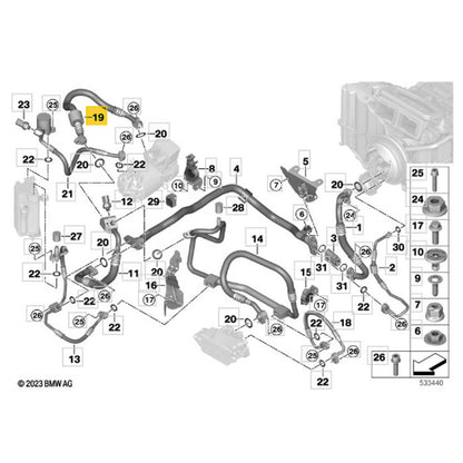 Mangueira Ar Condicionado BMW iX I20 M60 2022 2023 2024 2025