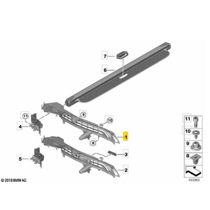 Moldura Bagagito BMW X5 2021 2022 2023 Porta Malas Direito