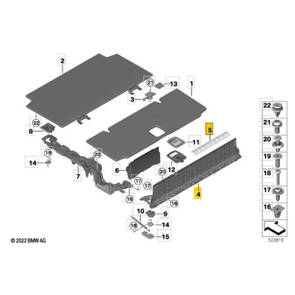 Moldura Soleira BMW X5 2019 2020 2021 2022 2023 Porta Malas