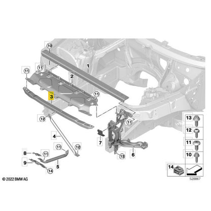 Travessa Painel Frontal BMW X5 G05 2019 2020 2021 2022 2023