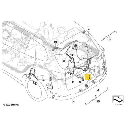 Chicote Antena Keyless BMW X5 2021 2022 2023 Tampa Traseira