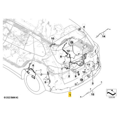Chicote Sensor Estacionamento BMW X5 2021 2022 2023 Traseiro