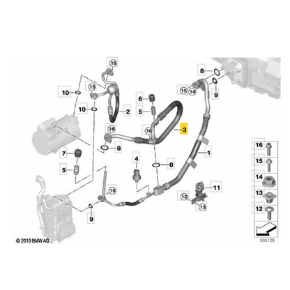 Mangueira Tubo Ar Condicionado BMW X5 G05 B58 2021 2022 2023