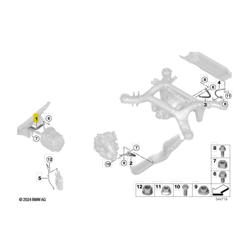 Cabo Aterramento Inversor BMW X5 G05 Híbrida 2021 2022 2023