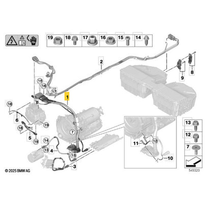 Chicote Caixa Câmbio BMW X5 G05 2020 2021 2022 Alta Voltagem