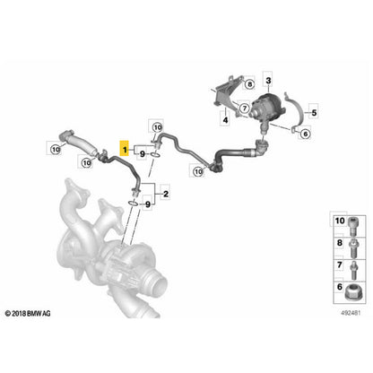 Mangueira Tubo Refrigeração Turbina BMW X3 X5 2021 2022 2023