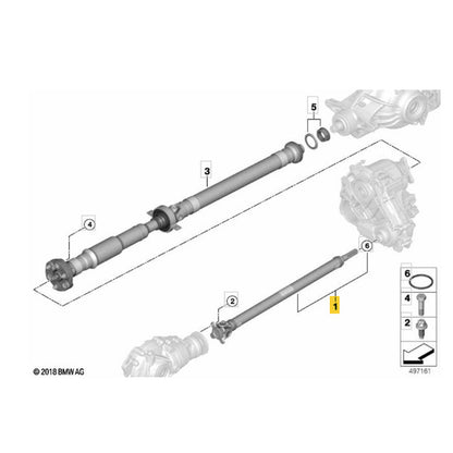 Eixo Cardan Transmissão BMW X5 2020 2021 2022 2023 Dianteiro