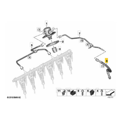 Tubo Flexível Combustível BMW X5 G05 B58 2020 2021 2022 2023