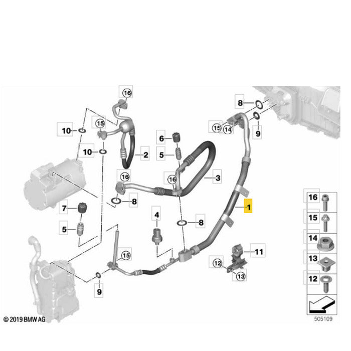 Mangueira Dupla Ar Condicionado BMW X5 2021 2022 Evaporadora
